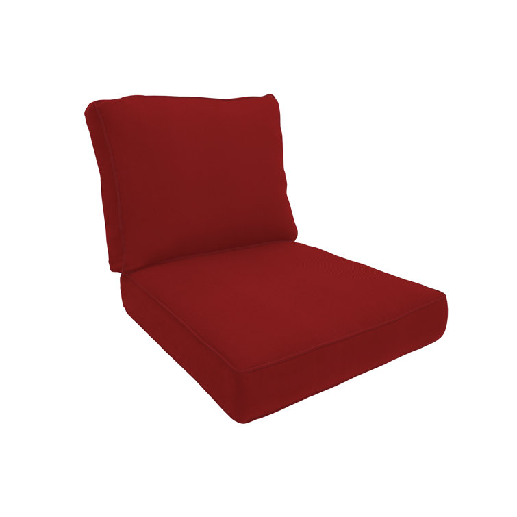 Red patio chair online cushions